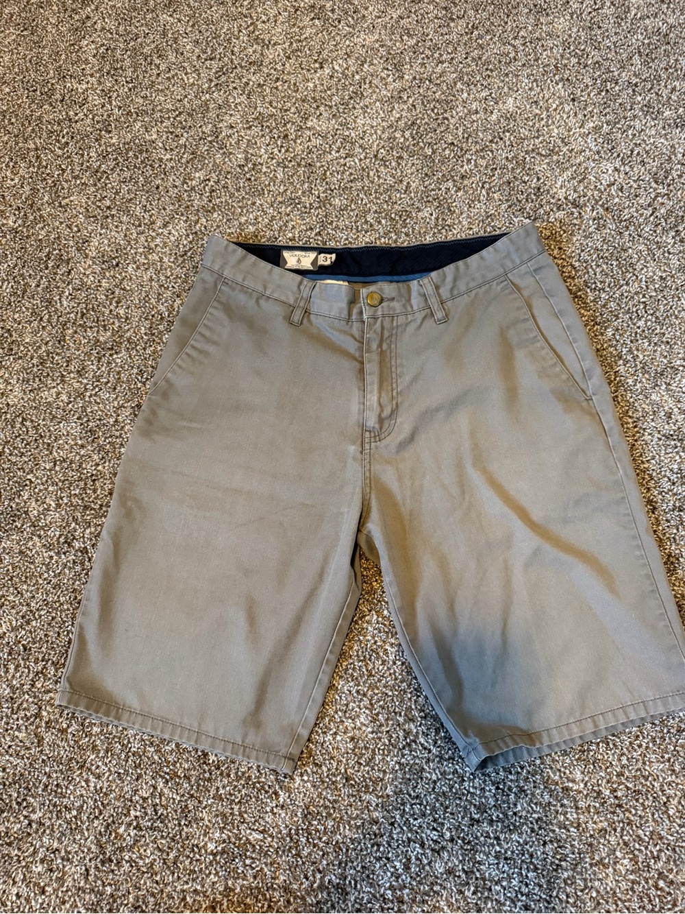 Volcom Men's Gray Flat-Front Shorts
